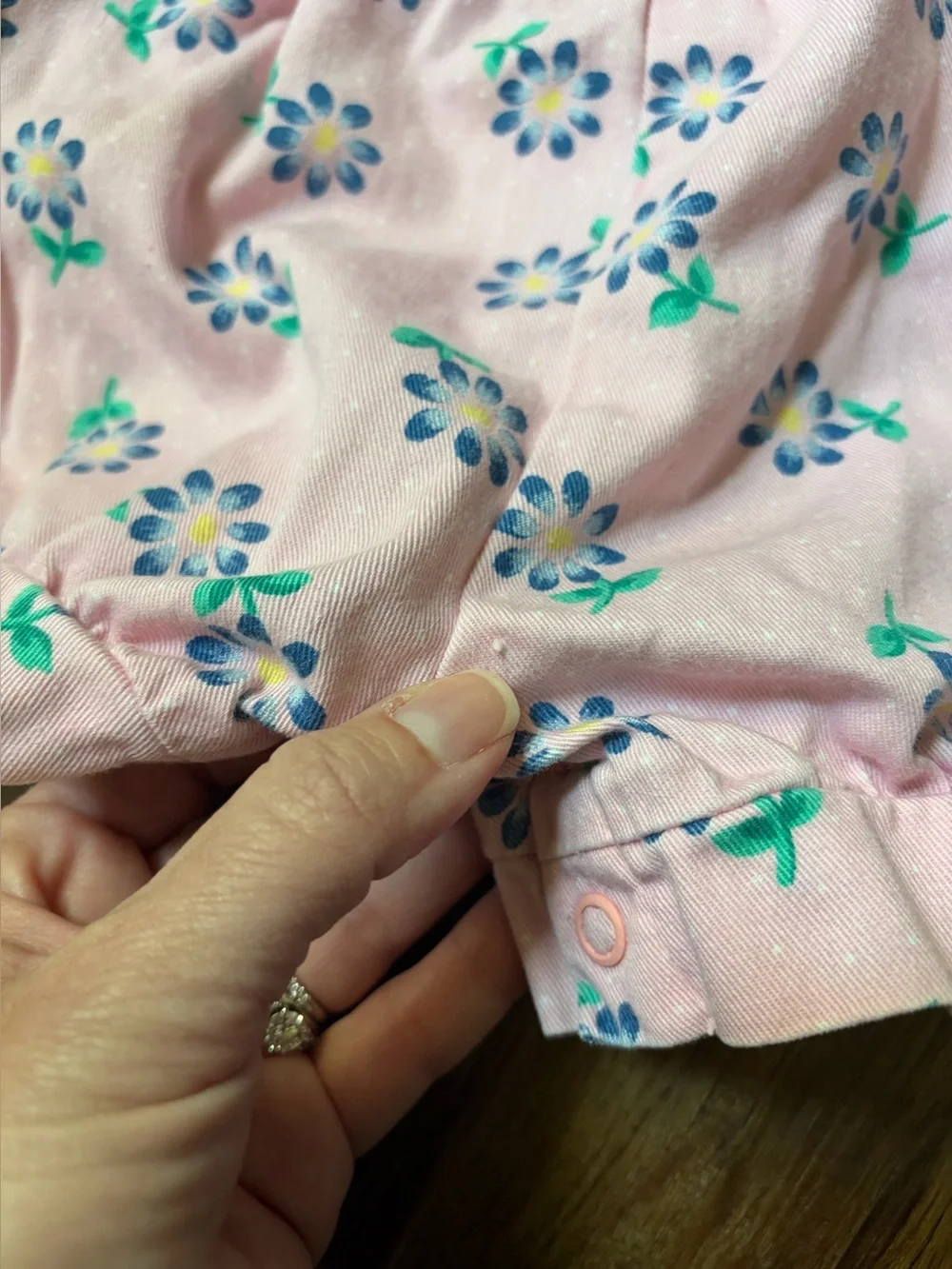 OSHKOSH B'Gosh pink floral bubble Romper